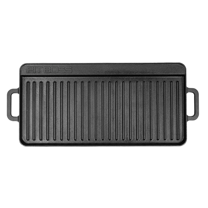 long rectangle cast iron griddle