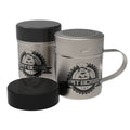 "Silver and black Pit Boss Grills spice shakers with logo, part of a 2-pack cooking tools set."