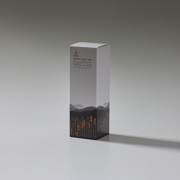 220ml Fragrance Diffuser Set - Equilibrium Mandarin, Basil + Lime - Few and Far - Diffusers