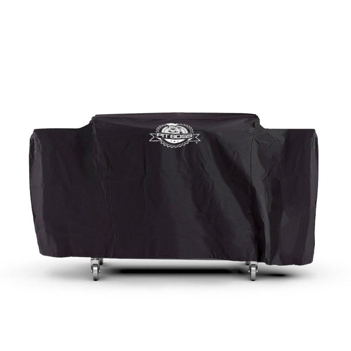 All black griddle cover with white pit boss logo on top