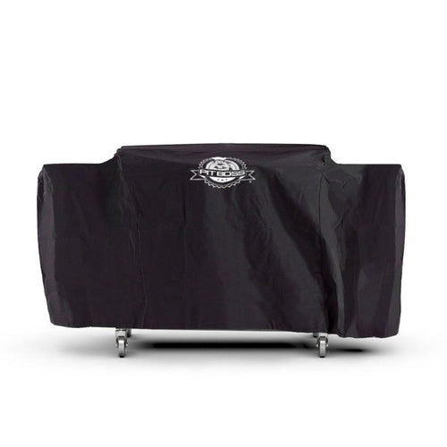 All black griddle cover with white pit boss logo on top