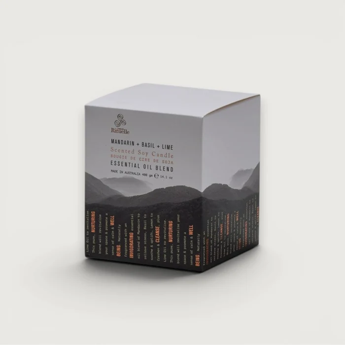 400gm Candle - Equilibrium Mandarin, Basil + Lime