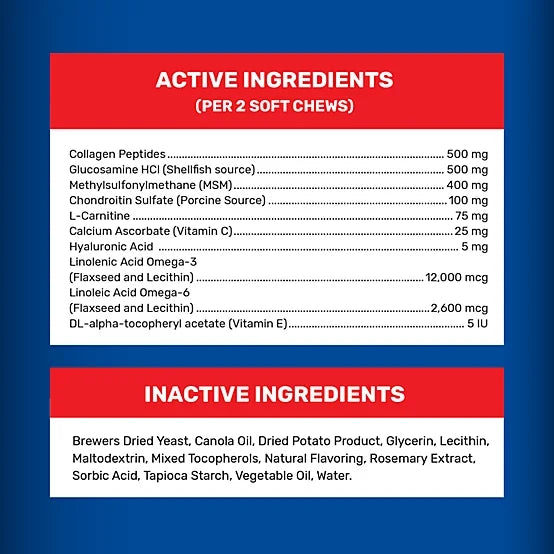 4health Advanced Formula Soft Chewable Hip and Joint Supplement for Dogs and Cats, 120 ct.