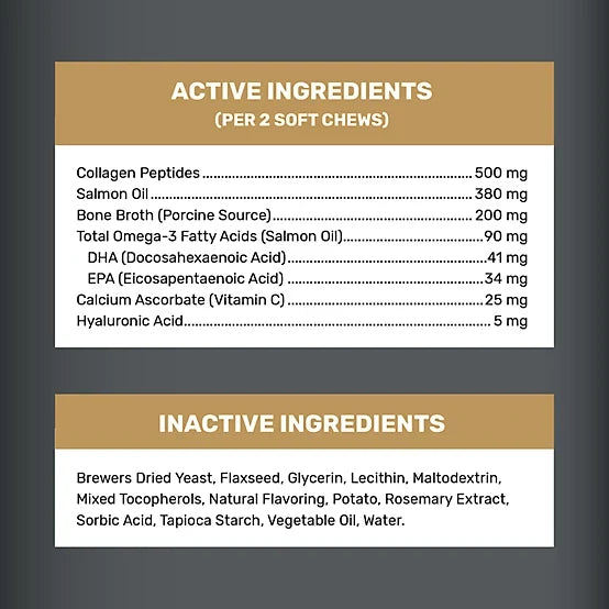 4health Collagen with Salmon Oil Soft Chewable Supplement for Dogs, 90 ct.