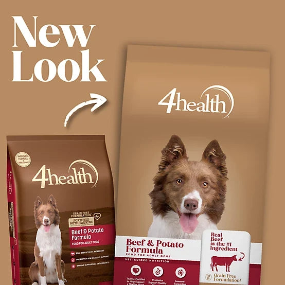 4health Grain Free Adult Beef and Potato Formula Dry Dog Food, 40lb