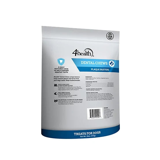 4health Plaque Busters Dental Chews Dog Treats, 32 Count