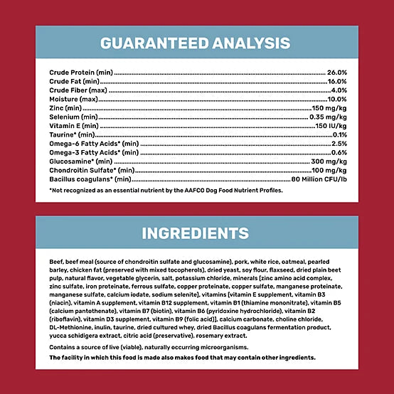 4health Shreds Adult Beef and Rice Formula Dry Dog Food, 35lb