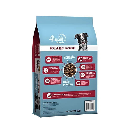 4health Shreds Adult Beef and Rice Formula Dry Dog Food 5lbs