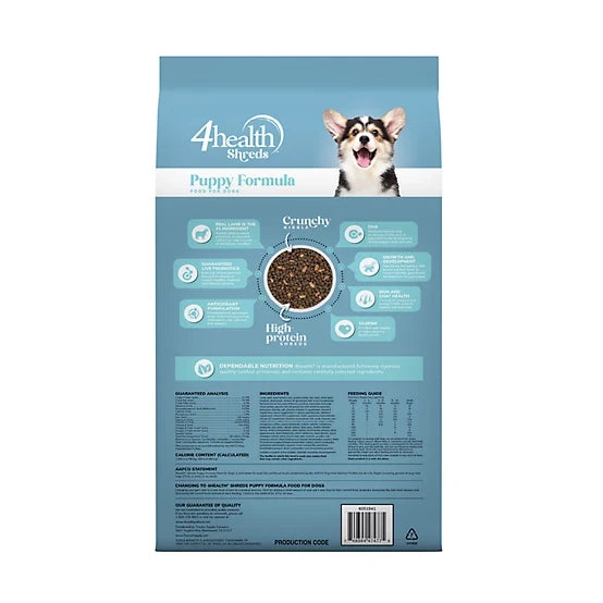 4health Shreds Puppy Lamb Recipe Dry Dog Food, 35lb