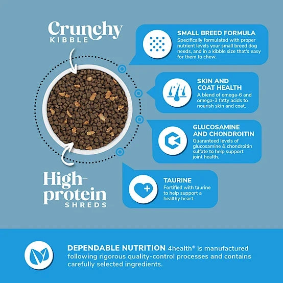 4health Shreds Small Breed Adult Chicken Recipe Dry Dog Food