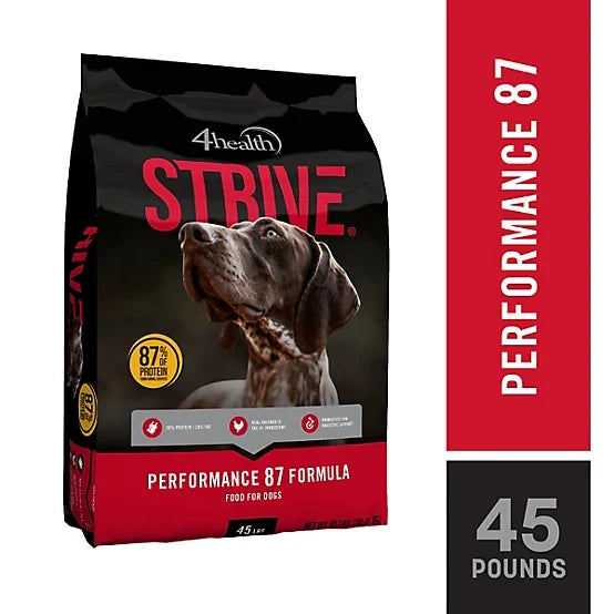 4health Strive All Life Stages Performance 87 Formula Dry Dog Food, 45 lb. Bag