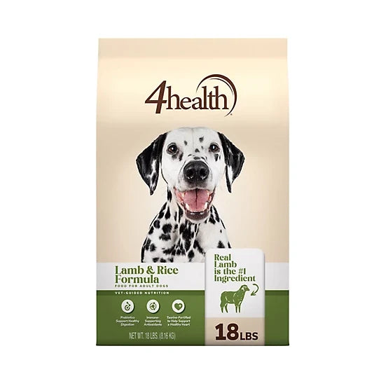 4health with Wholesome Grains Adult Lamb and Rice Formula Dry Dog Food, 18lb