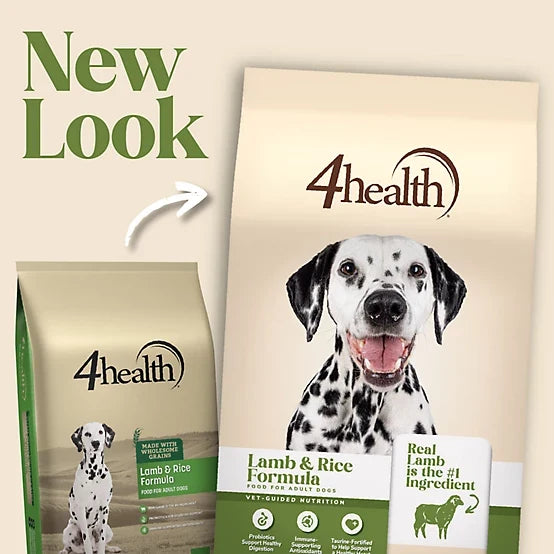 4health with Wholesome Grains Adult Lamb and Rice Formula Dry Dog Food, 18lb