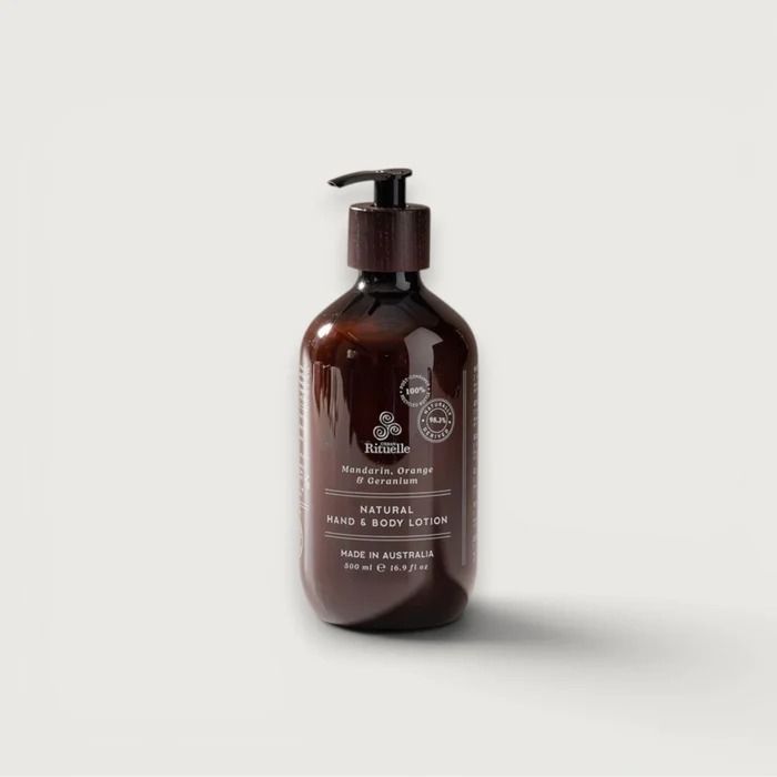 500ml Hand & Body Lotion - Natural Remedy Mandarin, Orange & Geranium