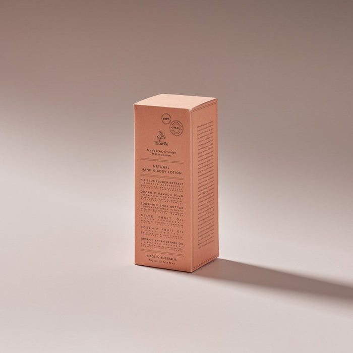 500ml Hand & Body Lotion - Natural Remedy Mandarin, Orange & Geranium