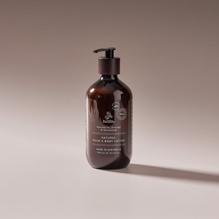 500ml Hand & Body Lotion - Natural Remedy Mandarin, Orange & Geranium