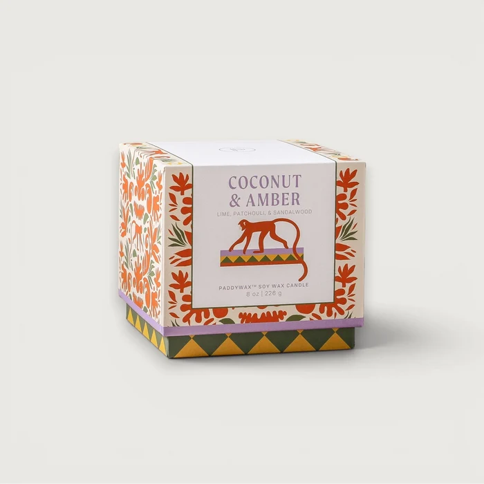 Adopo 226g Jungle Ceramic Candle - Coconut & Amber