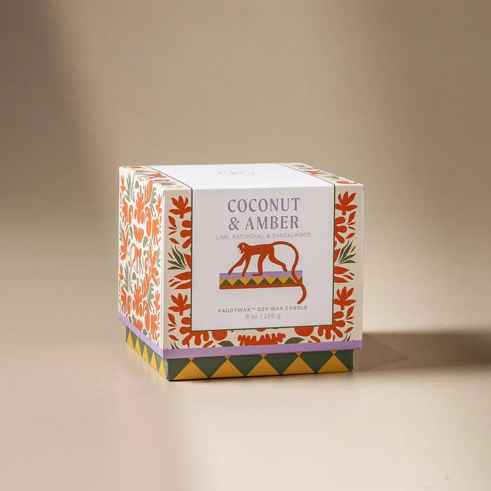 Adopo 226g Jungle Ceramic Candle - Coconut & Amber - Few and Far - Candles