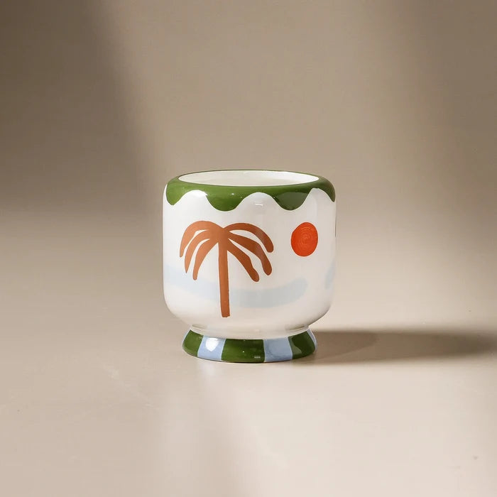 Adopo 226g Palm Tree Ceramic Candle - Lush Palms - Few and Far - Candles