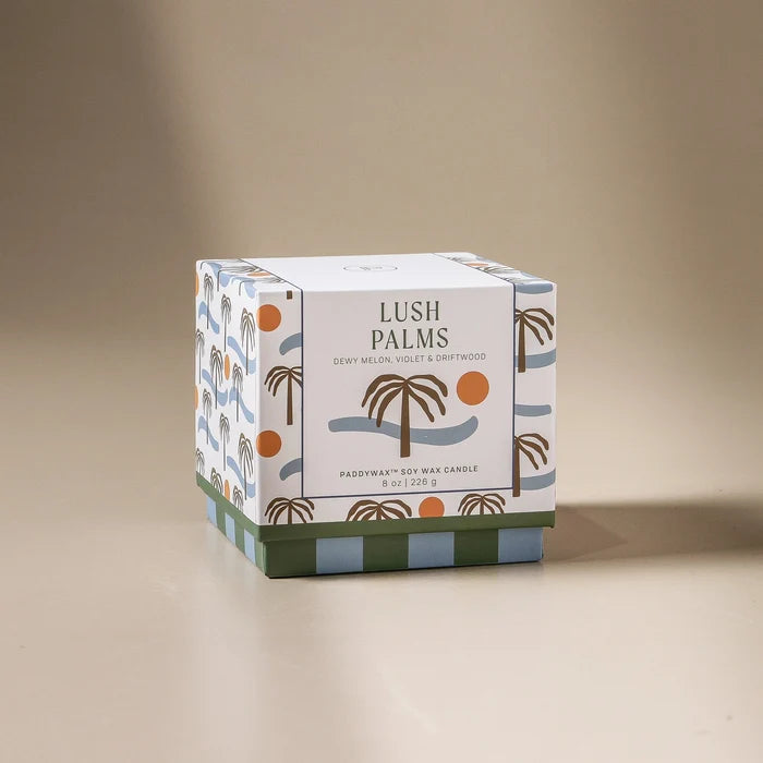 Adopo 226g Palm Tree Ceramic Candle - Lush Palms - Few and Far - Candles