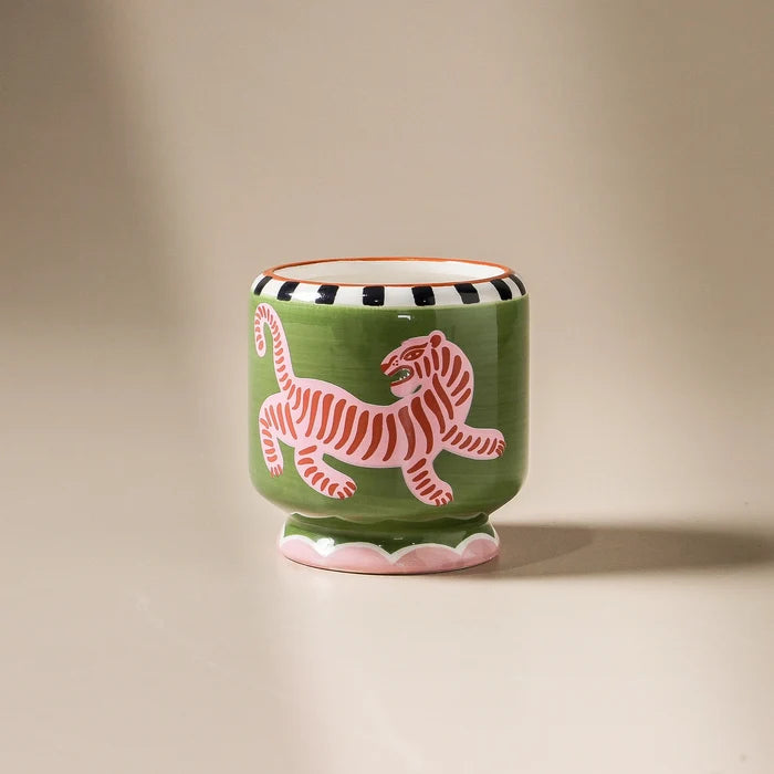 Adopo 226g Tiger Ceramic Candle - Black Cedar & Fig - Few and Far - Candles