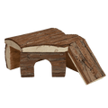 A&E Small Log Cabin Hut with Ramp for Small Animals
