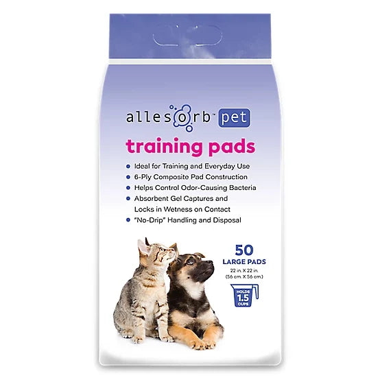 Allesorb Standard Pet Training Pads, 22x22, 50 ct.