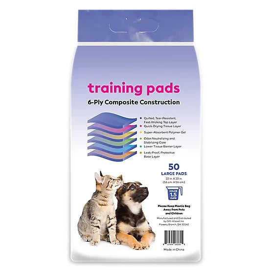 Allesorb Standard Pet Training Pads, 22x22, 50 ct.