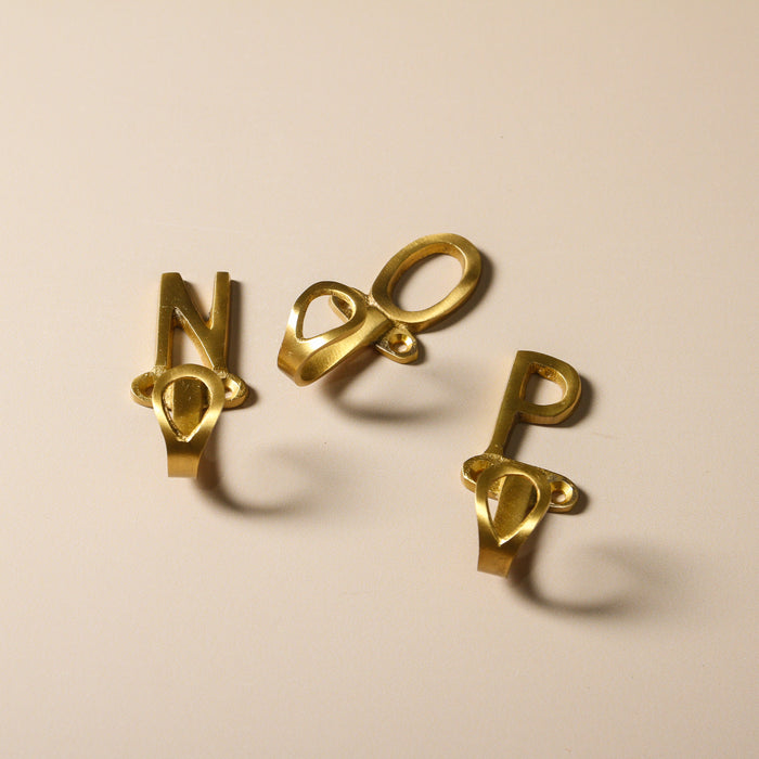 Alphabet Brass Wall Hook