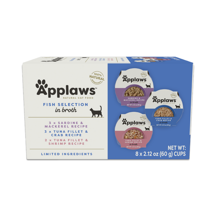 Applaws Cat Pot 8x2.12oz Multipack Fish Selection in Broth