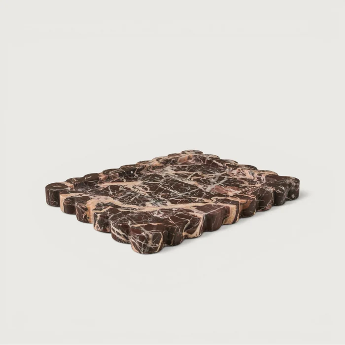 Arabesque Tray Cherry Marble