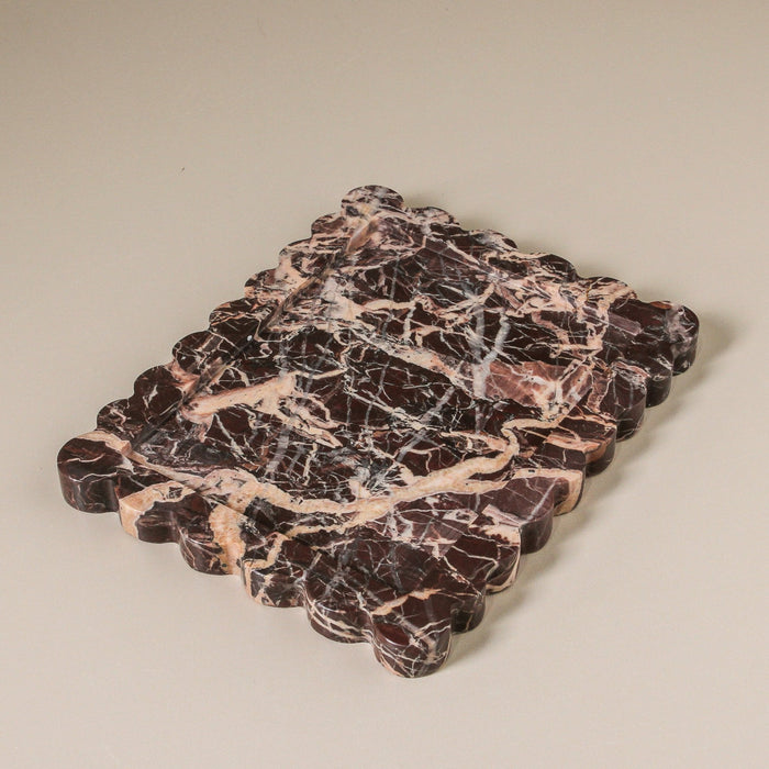 Arabesque Tray Cherry Marble - Few and Far - Decorative Trays