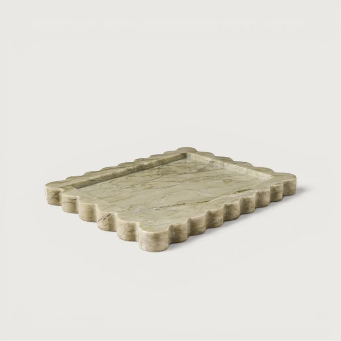 Arabesque Tray Mint Marble