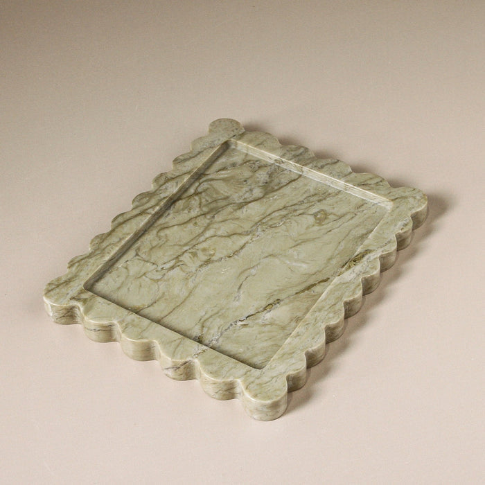 Arabesque Tray Mint Marble - Few and Far - Decorative Trays