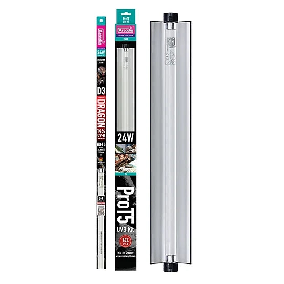 Arcadia 24W 14 Pro T5 UVB Light Kit, Dragon 14%