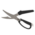 Pit Boss BBQ Shears, silver blades with black handles and bottle opener
