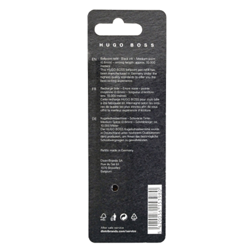 2x Ballpoint Refills Black Ink Medium Nib by Hugo Boss