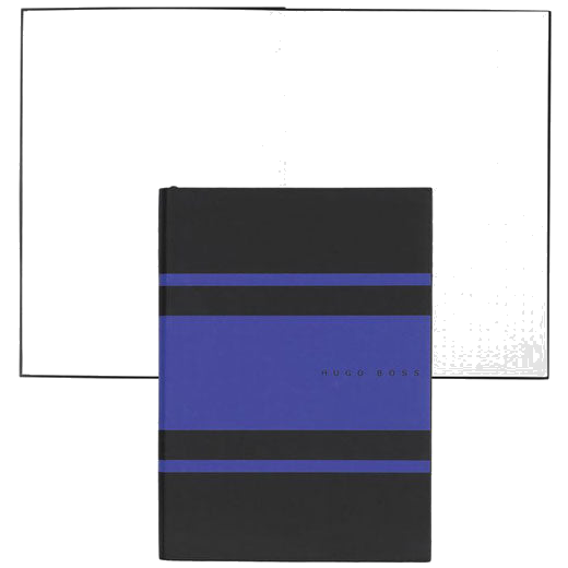 This Hugo Boss A5 Blue Essential Gear Matrix Dotted Notebook features 160 pages.