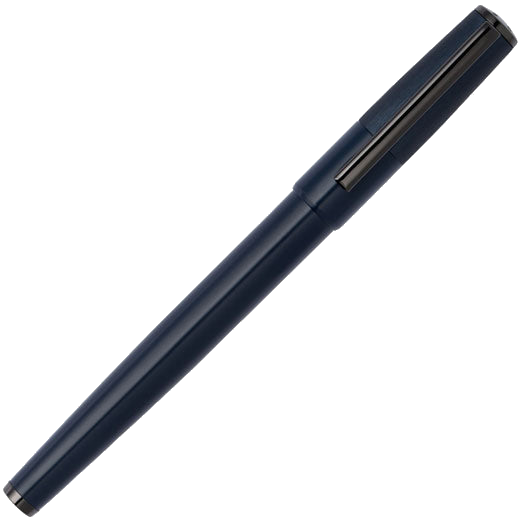 This Hugo Boss All Navy Gear Minimal Fountain Pen can be engraved on the clip.