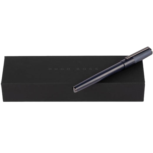 This Hugo Boss All Navy Gear Minimal Fountain Pen will be presented inside a gift box.