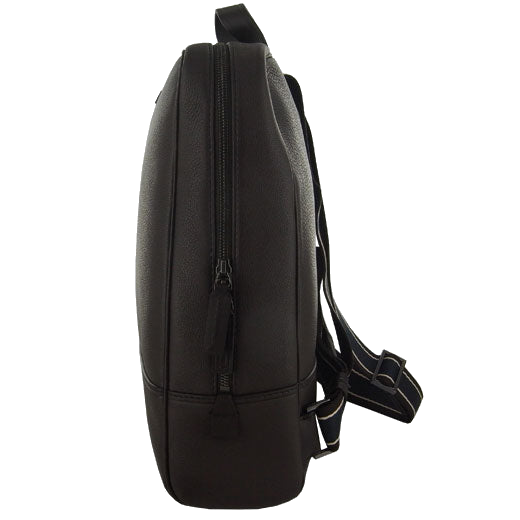 This leather Aspen Hugo Boss backpack comes with a one main compartment that is locked with a zip.