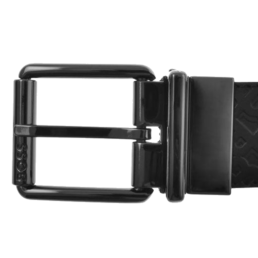 This BOSS 'B' Monogram Reversible Leather Orrol Belt, Black & Brown is great for wearing to the office or on special occasions, with the monogram print being the centre of attention.