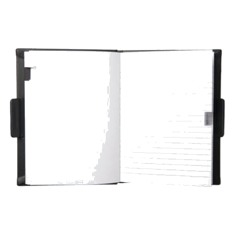 The inside of the Black A6 Notepad by Hugo Boss.