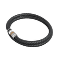 Boss Black Brent Double Braided Leather Wrap Bracelet