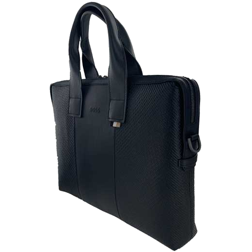 This Hugo Boss slim document case comes with a detachable shoulder strap.