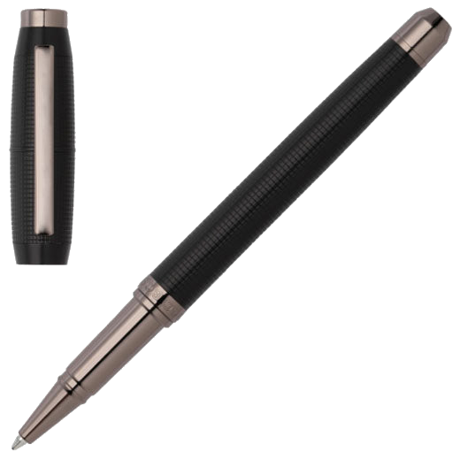 This Black Cone Rollerball Pen is designed by Hugo Boss.