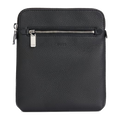 This Black Crosstown Grained Leather Envelope Bag is made out of cowhide leather with a grained texture and a polyester lining in black.