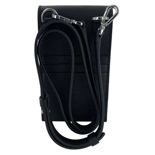 This Hugo Bos neck pouch comes with an adjustable strap to help carry the bag.