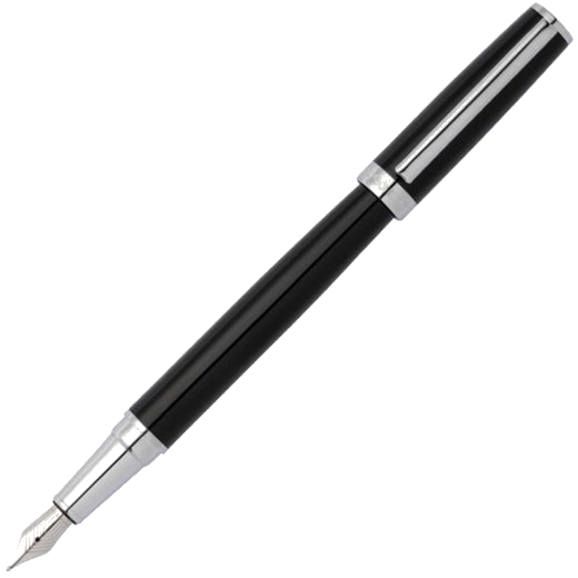 Hugo Boss's Black Gear Icon Fountain Pen is made out of lacquer.