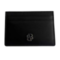 This Hugo Boss card holder is made from a black smooth leather material.